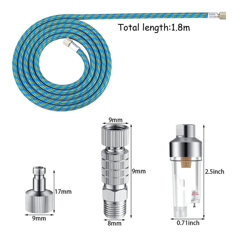 HUBEST 0.2mm/0.3mm/0.5mm Dual Action Airbrush Kit Gravity Airbrush Gun Spray Paint Gun Kit Complete Set Needle Nozzle Nozzlecap Setfor General-Purpose Art-and-Craft Projects Model-Railroad - Image 4